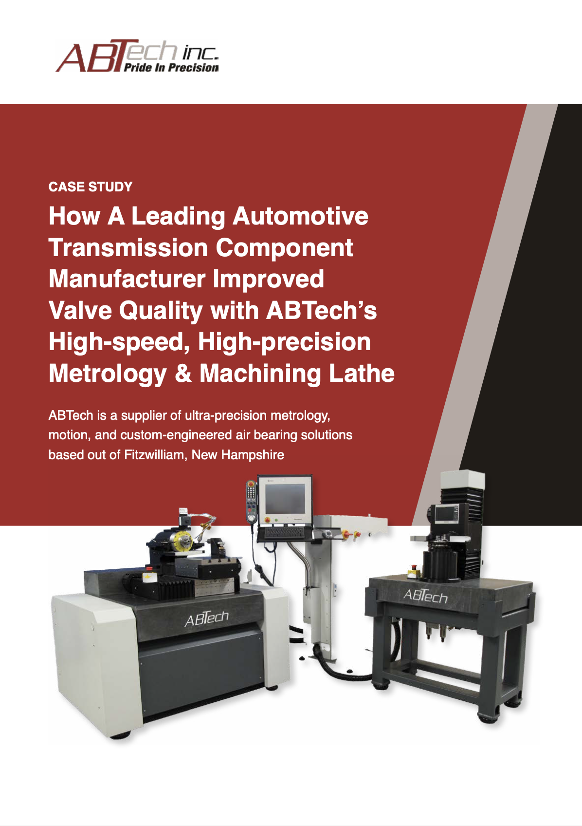 Case Study Cover Image with a high precision metrology & machining lathe